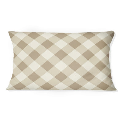 Coussin Beige crème moderne Gingham I - Modern