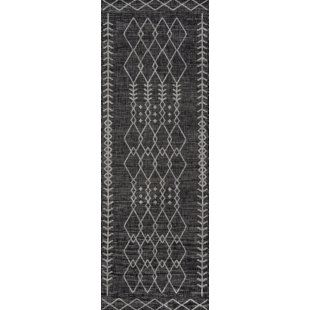Tapis gris anthracite de style marocain Momeni Villa Monaco