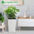 16 Inch Tall Planter Set of 2 Large Rattan Flower Pot with 2 Trays & a Water Level Monitor & Wheels Outdoor and Indoor for Patio, Porc