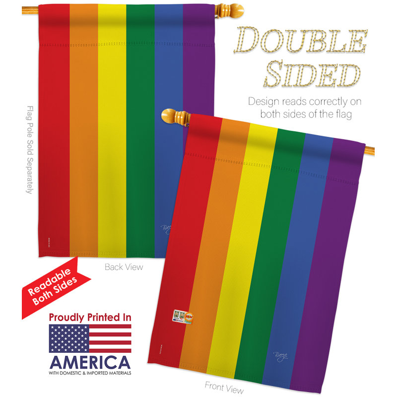 Ensemble de drapeaux en polyester 40 x 28 po Rainbow