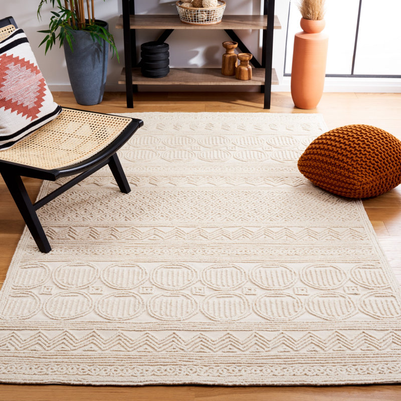 Southwell Hand Tufted Wool And Cotton With Latex Oriental Rug, Square 6'6"