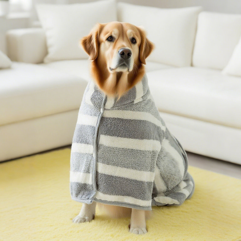Serviette de peignoir pour chien en microfibre super absorbante S, L 17,71 po x l 8,77 po