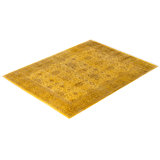 Overdyed Hand-Knotted Wool Modern-Contemporary Yellow Area Rug 8' 1" x 10' 4"