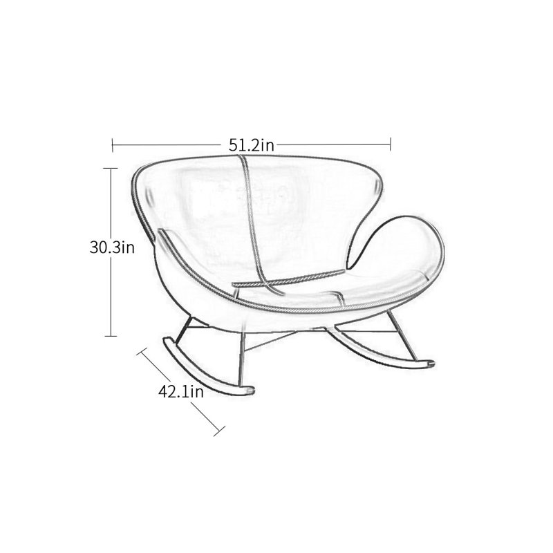 Chaise berçante de luxe Nordic Light