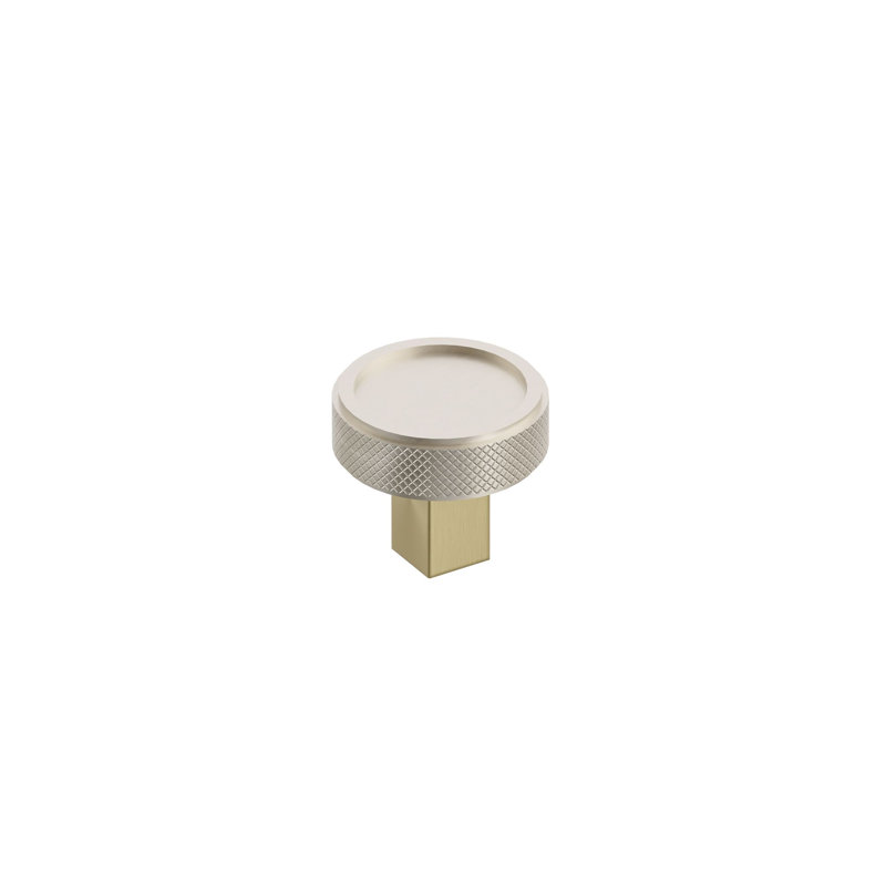 Bouton de meuble-bar Emtek, Laiton satiné / nickel satiné, 1 3/8"