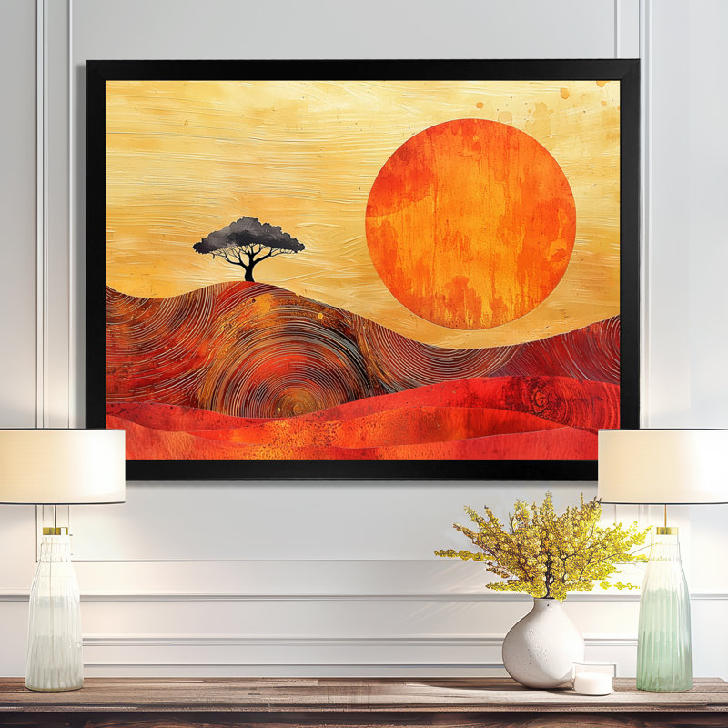 Iselda, lever de soleil, paysage du Sahara en Afrique - désert, art mural, Reproduction encadrée d'une seule photo