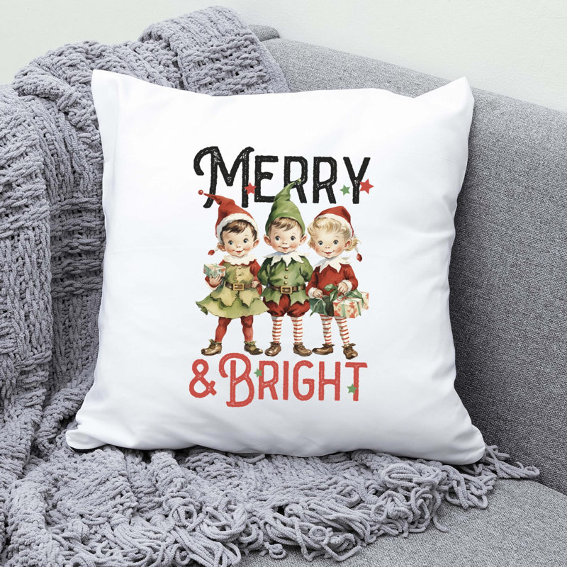 Christmas_20 Polyester/Polyester Blend Reversible Throw Pillow, 20" x 20"