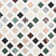 Lula Multicolor 11.92 in. x 11.92 in. Polished Marble Floor and Wall Mosaic Tile (0.98Sq. Ft. /Each)