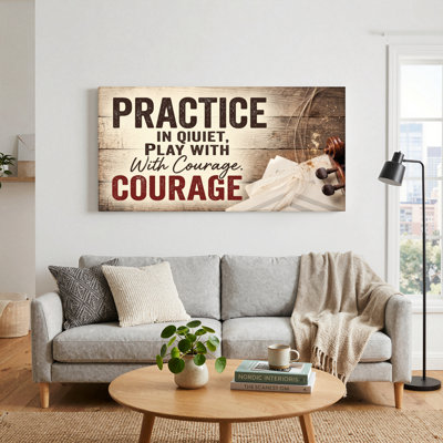 Ensemble d'une toile murale « Pratiquer le courage »