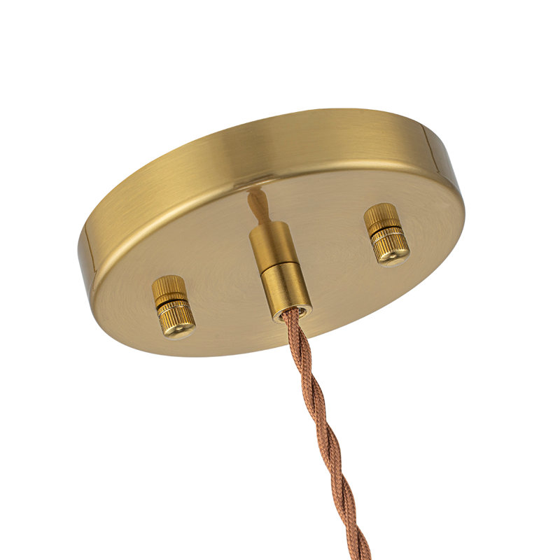 Luminaire suspendu en forme de dôme en verre 1 lumière, 8.3"H X 11.8"W X 11.8"D