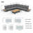 7 - Person Modular Patio Conversation Sets with Cushions-87536735-87536734