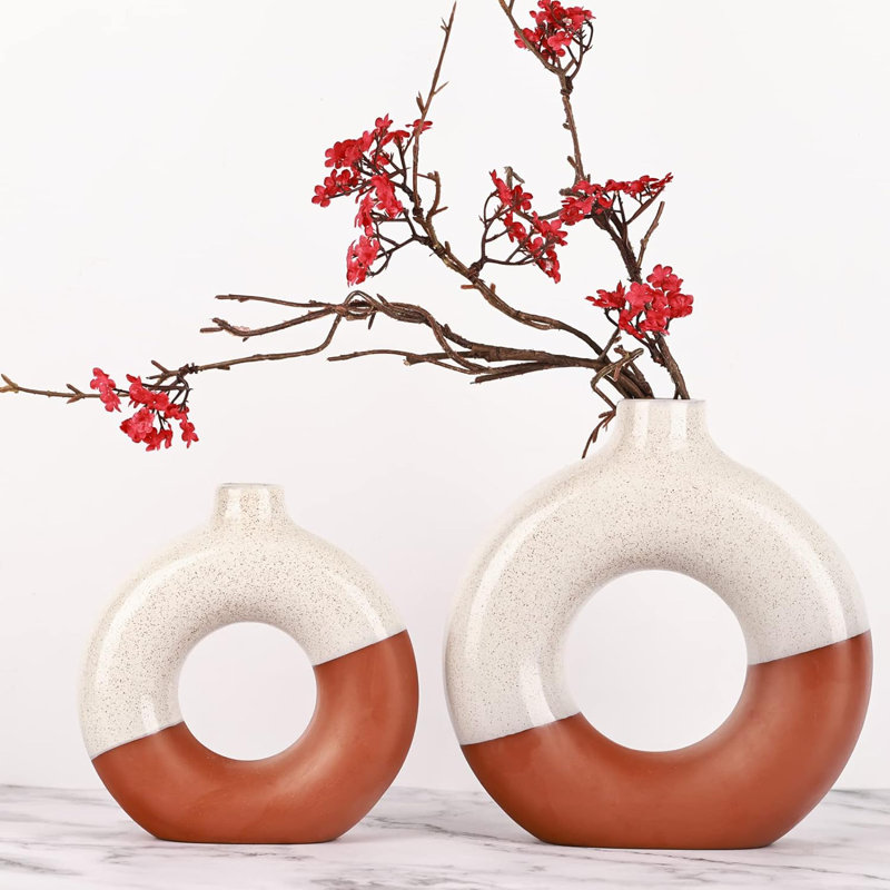 Ensemble de 2 vases en terre cuite