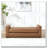 Durable Brown Faux Leather Ottoman