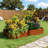 Metal Planter Box, 2 Piece Galvanized Raised Garden Bed For Growing Plant