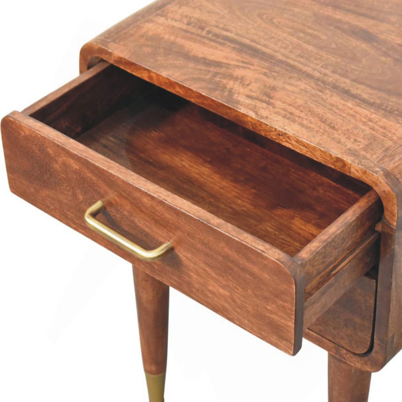 Table de chevet 2 tiroirs Wood