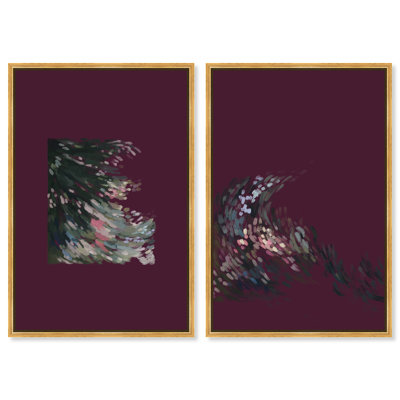 Delicate Spring Set Abstract Canvas Print by Oliver Gal, Black Frame, 10 x 15