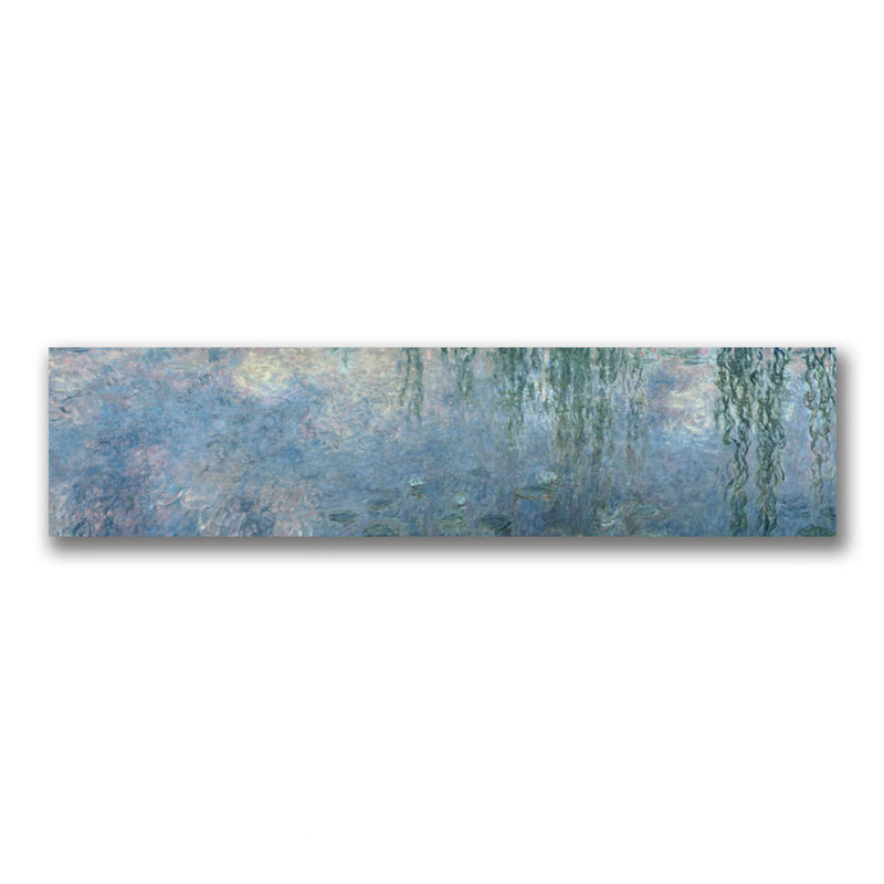 «Waterlillies Morning» par Claude Monet, reproduction sur toile tendue, H 10 po x l 32 po x p 2 po