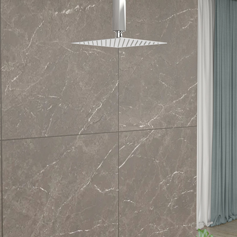 Rain Fixed Shower Head 2.5 GPM GPM, Polished Chrome