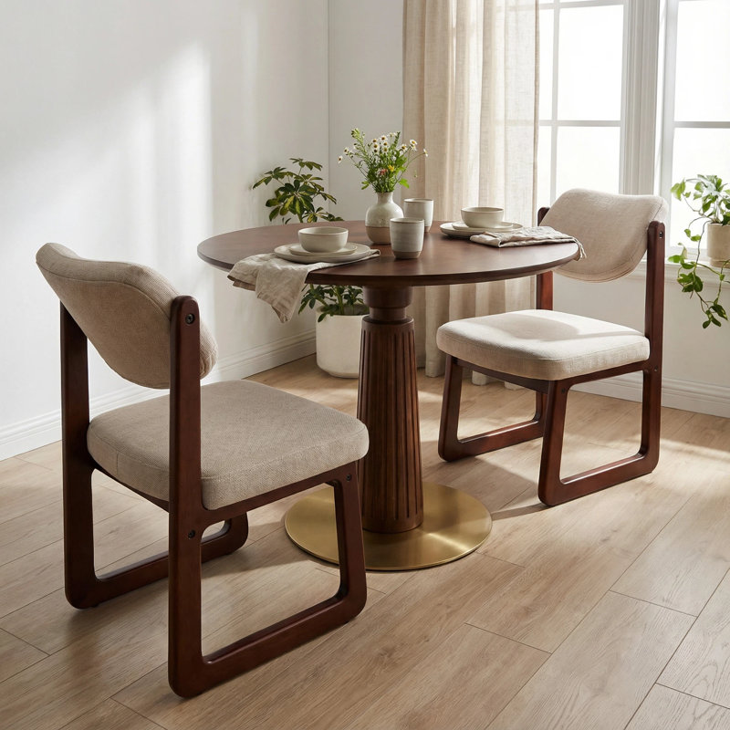 Ensemble de table de salle à manger, Brun