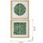 Art mural 23,5 po X - de 2 boîtes d'ombre en pierre rehausse le décor avec 40% de couleur, 15% d'art en verre transformant l'espace 23,6 po x 23,6 po x 1,2 po