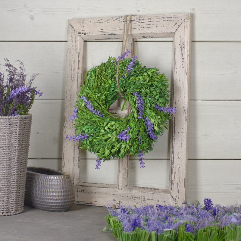 Faux Lavender Wood 11'' Wreath