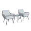 Ensemble de conversation en rotin pour 2 personnes avec coussins Barrantes