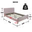 Grand lit tapissier en velours avec tête de lit Caputo Go Green Woods Roza-814447614