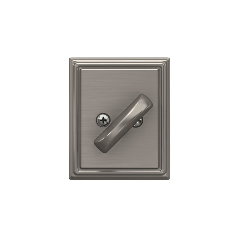 Single Cylinder Deadbolt with Addison Trim, Satin Nickel