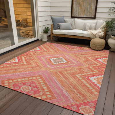 Machine Washable Indoor/Outdoor Chayden ACN1010 Pewter 1'8" x 2'6" Rug