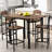 Farmhouse 5-piece Counter Height Drop Leaf Dining Table Set with Dining Chairs-792136013
