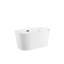 Baignoire autoportante blanche Carissa de 55 pouces avec drain noir mat et garniture de trop-plein