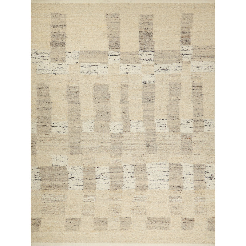 Sunstone flatweave Wool Beige/Brown Area Rug, 12'X15'