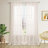 2 Panel White Voile Sheer Curtains For Living Room Pompom Window Drapes Rod Pocket Party Wedding Decor Valance Door Curtains Net Panel, 132x213cm-130318346