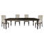 Mobilier de salle à manger de style transitionnel brun grisâtre 1pc