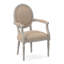 Chaise avec accoudoirs en tissu Dauphin-71069672-71069644
