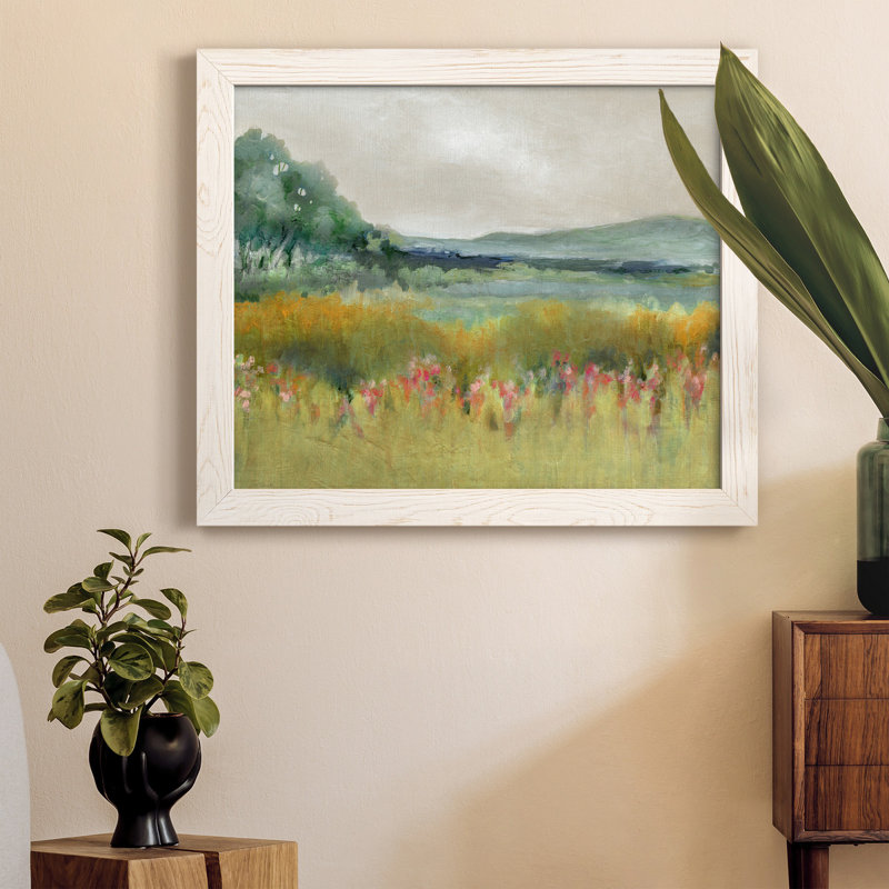 Springtime Calm - peinture sur toile encadrée, Blanc, H 20 po x l 17 po x P 1,5 po