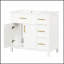 Meuble-lavabo 36 po avec comptoir de lavabo, rangement spacieux, deux portes et trois tiroirs pour salle de bain moderne
