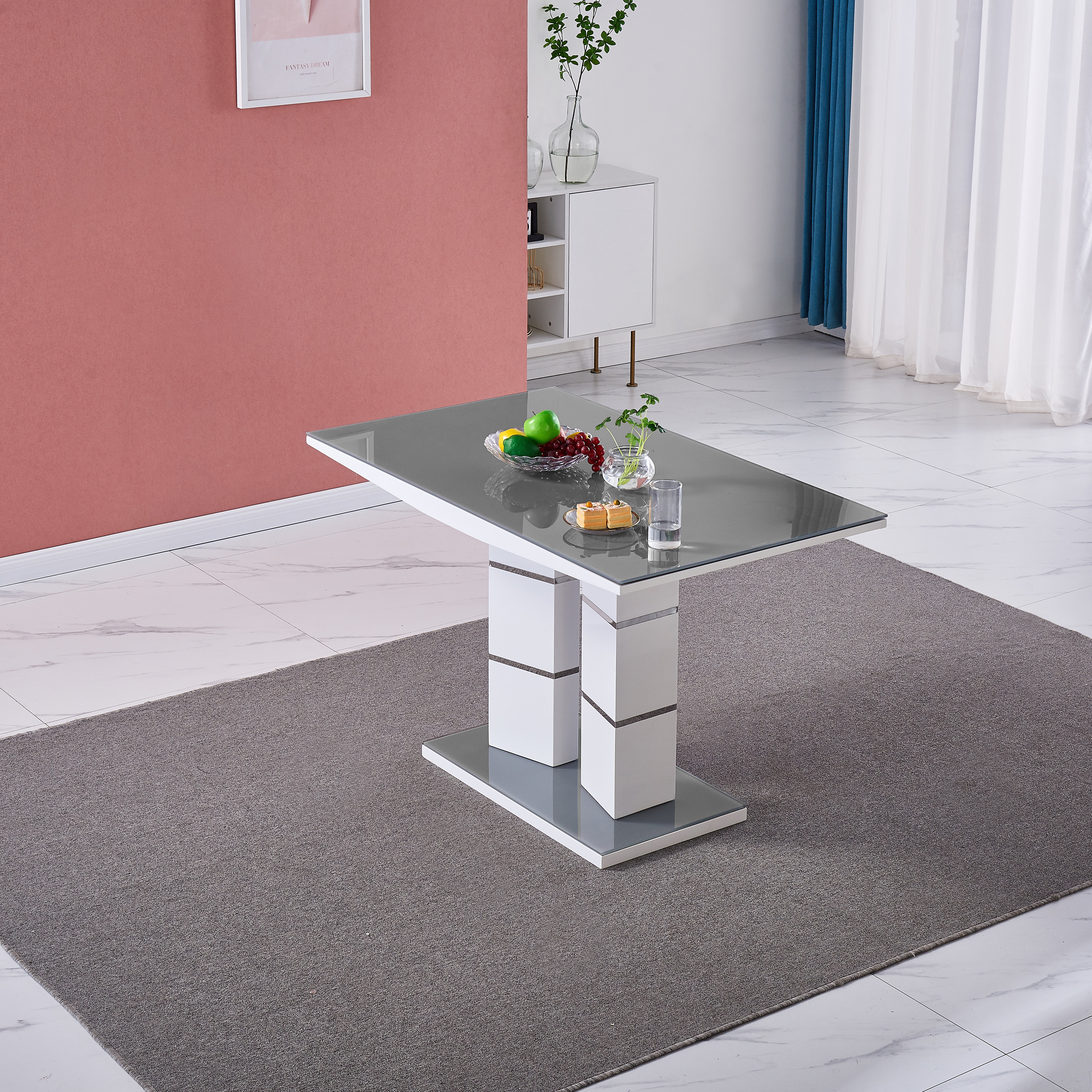 1474 Table Ivy Bronx Tivoli Grey Dining Table Large | Wayfair.co.uk