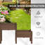 Lit surélevé pour plantes avec 3 boîtes, support en bois pour légumes, herbes, fleurs. Bois massif, trous de drainage, L 72,5 po x l 17,75 po x H 31,5 po, jardin 3 fleurs. Drainage,