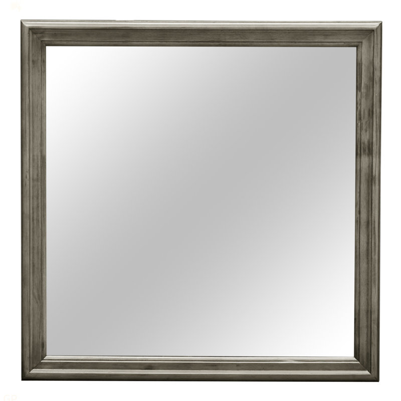 Miroir Louis Phillipe G3105-M, gris, 38.03" x 38.03", Grey, Square