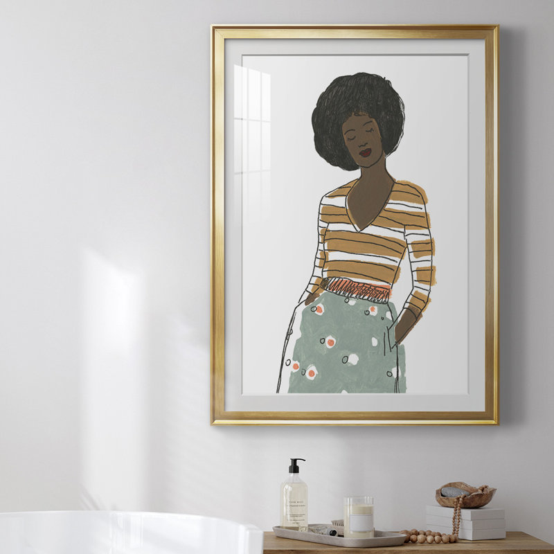 Fashion Vignette II par - impression sur, Cadre doré, H 42,5 po x l 30,5 po x P 1 po