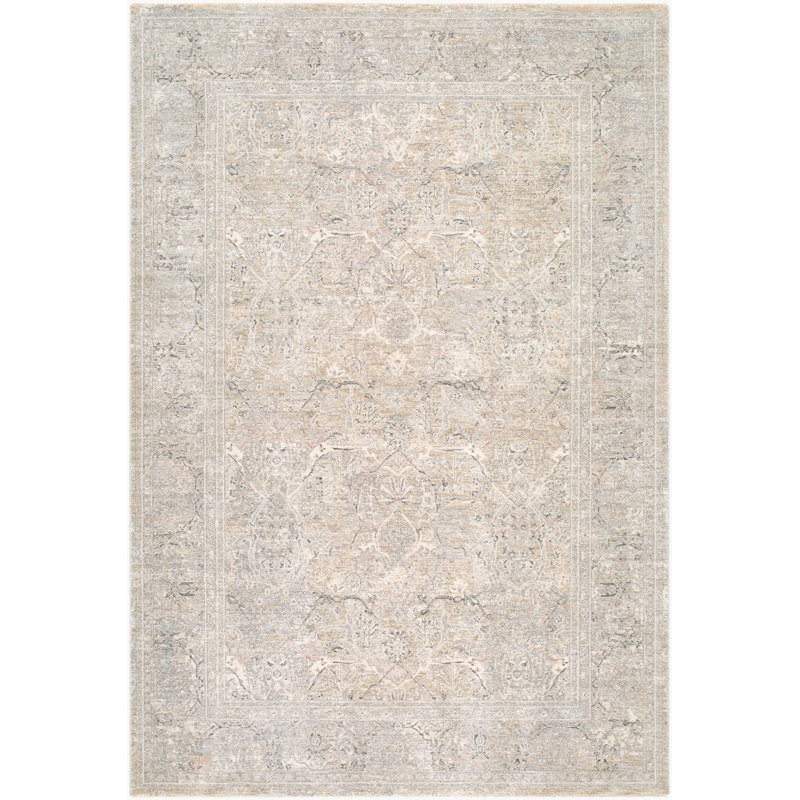 Lanigan Machine Woven Area Rug, Rectangle 2' x 2'11", Silver