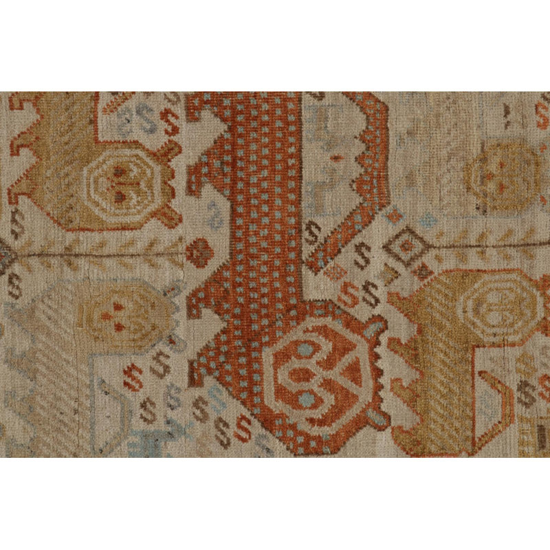 Rug & Kilim’S Tribal Runner In Beige-Brown, Blue And Red Pictorials, Runner 2'6" x 10'