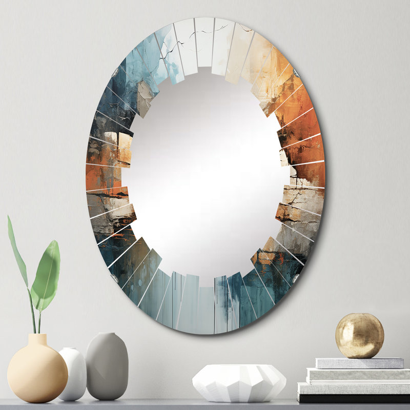 Donanen - Miroir mural moderne ovale, 30 po x 20 po