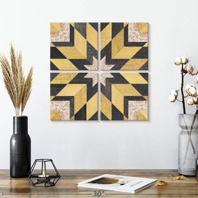 «Abstract Geometric Floral», ensemble de 4 pièces par Lulu