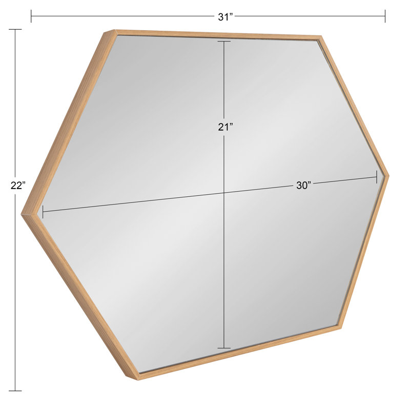 Jelezna Hexagon Mirror, 22" x 31"