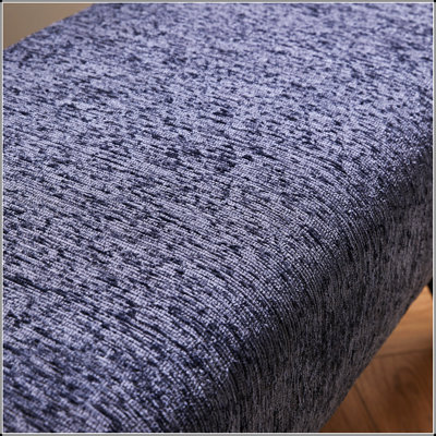 Banc en tissu de chenille décoratif moderne, banc d'entrée ergonomique rembourré avec pieds en bois massif, repose-pieds rembourré pour vestibule et chambre à coucher