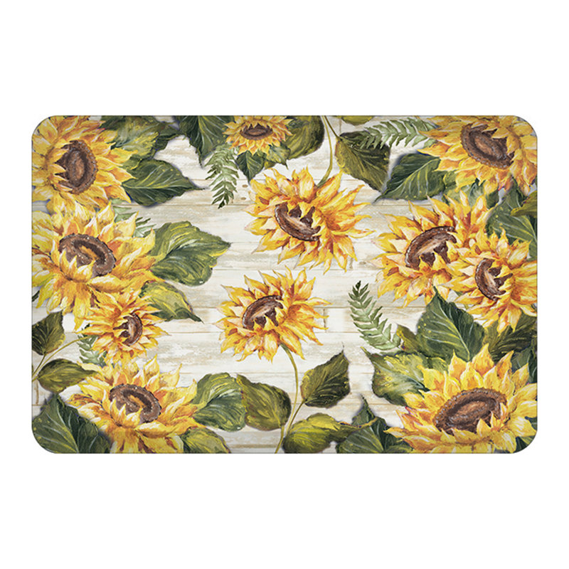  Tapis de cuisine Sunflowers on Shiplap