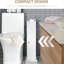 Armoire de rangement de coin de salle de bain - Petite armoire de rangement blanche avec portes Design contemporain et papier de plancher