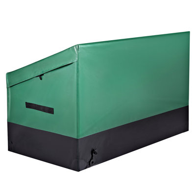 Boîte de rangement extérieure - Grand organisateur de terrasse imperméable avec bâche en PE robuste et ventilation